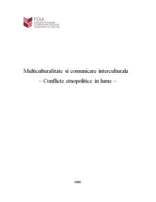 Multiculturalitate si Comunicare Interculturala - Conflicte Etnopolitice in Lume - Pagina 1