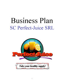 Plan de Afaceri - Perfect-Juice - Pagina 1