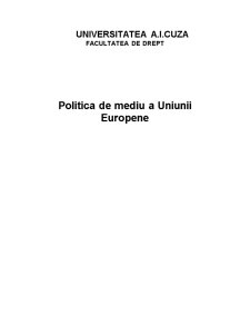 Politica de mediu a Uniunii Europene - Pagina 1