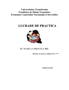 Lucrare de practică - SC Acasa la Dracula SRL - Pagina 1