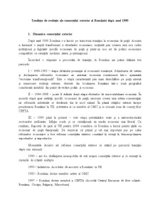 Tendințe de Evoluție ale Comerțului Exterior al României După Anul 1990 - Pagina 1