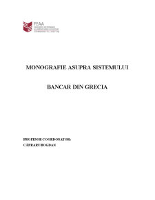 Monografie asupra Sistemului Bancar din Grecia - Pagina 1