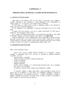 Prezentarea Generală a Alpha Bank România SA - Pagina 1