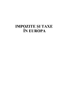 Impozite și Taxe în Europa - Pagina 1