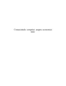 Consecințele corupției asupra economiei - Pagina 1