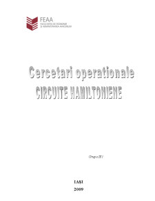 Circuite hamiltoniene - cercetări operaționale - Pagina 1