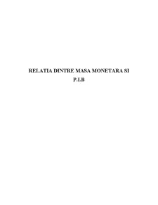 Relația dintre masa monetară și PIB - Pagina 1