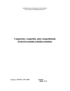 Competenta, Competitie, Piata Competitionala - Pagina 1