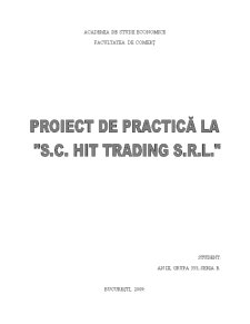 Practică la SC Hit Trading SRL - Pagina 1
