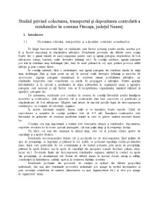 Studiu privind colectarea, transportul și depozitarea controlată a reziduurilor în Comuna Farcașa - județul Neamț - Pagina 1