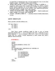 Limbajul HTML - Pagina 2