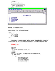 Limbajul HTML - Pagina 3