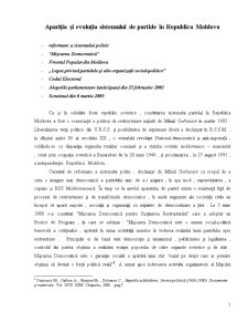 Apariția și Evoluția Sistemului de Partide în Republica Moldova - Pagina 1
