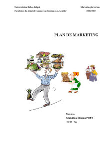 Plan de Marketing - Deschiderea unui Restaurant - Pagina 1
