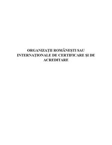 Organizații Românești sau Internaționale de Certificare și de Acreditare - Pagina 1