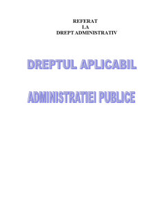 Dreptul aplicabil administrației publice - Pagina 1