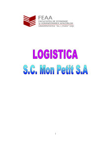 Logistică - SC Mon Petit SA - Pagina 1