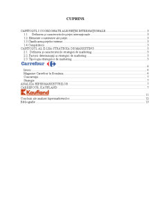 Coordonate ale pieței internaționale și strategia de marketing - analiza hipermarketului Carrefour - Pagina 2