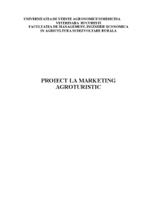 Proiect la marketing agroturistic - Casa Karol - Pagina 1