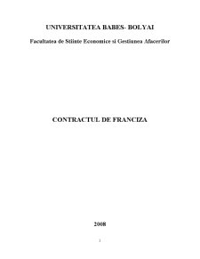 Contractul de franciză - Pagina 1