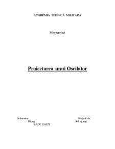 MicroProiect - Proiectarea unui Oscilator - Pagina 1