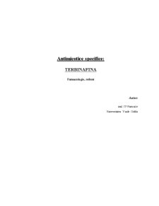 Antimicotice Specifice - Terbinafina - Pagina 1