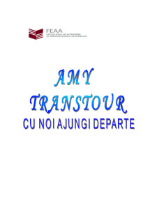 Înființarea unei agenții de turism - Amy Transtour - Pagina 1