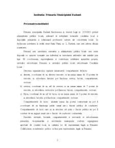 Raport privind activitatea de practică desfășurată în cadrul Primăriei Municipiului Rădăuți - Pagina 2