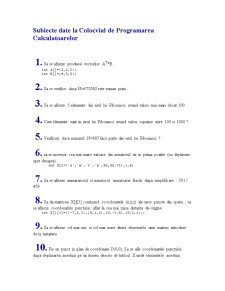 Subiecte Rezolvate Date la Colocviul de Programarea Calculatoarelor - Pagina 1