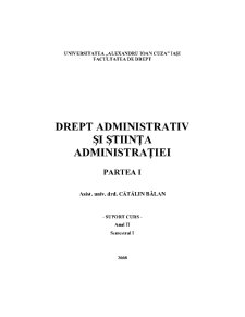 Drept Administrativ și Știința Administrației - Pagina 1