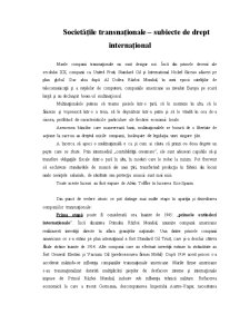 Societățile Transnaționale - Pagina 1