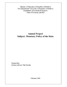 Monetary policy of the state - Pagina 1