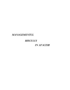 Managementul Riscului în Afaceri - Pagina 1