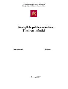 Strategii de politică monetară - țintirea inflației - Pagina 1
