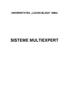Sisteme Multiexpert - Pagina 1