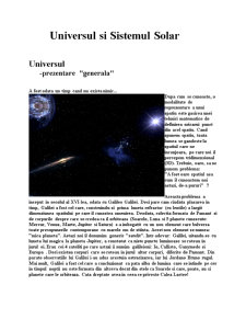 Universul și Sistemul Solar - Pagina 1