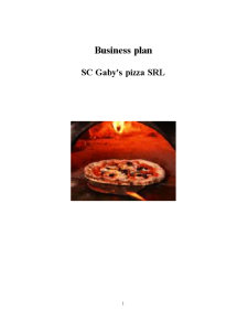 The Business Plan of SC Gaby'S Pizza SRL - Pagina 1