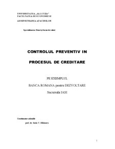 Controlul Preventiv în Procesul de Creditare - Pagina 1