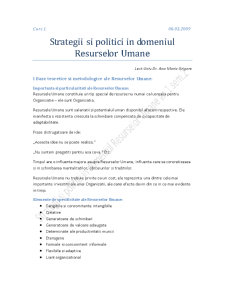 Strategii și Politici în Domeniul Resurselor Umane - Pagina 1