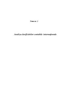 Analiza Clasificărilor Contabile Internaționale - Pagina 1