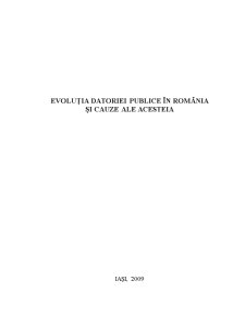 Evoluția Datoriei Publice în România și Cauze ale Acesteia - Pagina 1