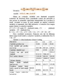 Studiu de caz - folosirea instrumentelor de tip business intelligence în calculația costurilor - metoda cost-volum-profit - Pagina 4