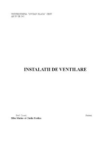 Instalații de ventilație - Pagina 1
