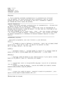 Sisteme de Operare - Cozi de Mesaje - Pagina 1