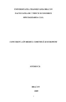 Concurența în context european - Pagina 1