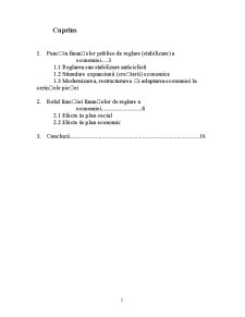 Modalități de Înfăptuire a Funcției Finanțelor de Reglare a Economiei și Efectele Lor - Pagina 2