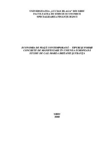 Economia de Piață Contemporană - Tipuri și Forme Concrete de Manifestare în Uniunea Europeană - Pagina 1