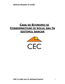CEC - Casa de Economii și Consemnațiuni - Pagina 1