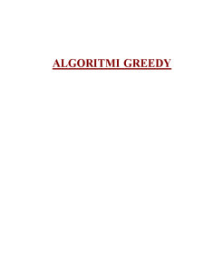Algoritmi GREEDY - Pagina 1