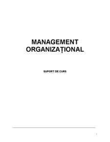 Managementul organizațional - Pagina 1